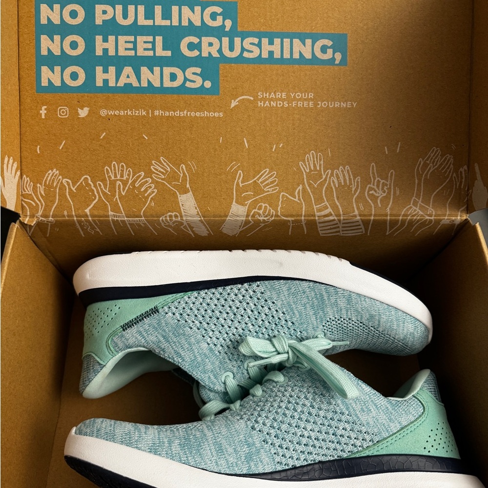 New Kizik Lima spearmint sneakers you can step into! (No bending!) size 7.5W+box - Picture 6 of 12